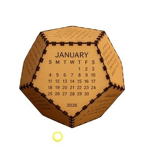 Geometric Brown Desk Calendar